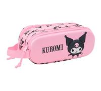 Safta Trousse 3D double Kuromi pour enfants 21 x 6 x 8 cm confortable et résistante Rose M