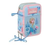 safta La Reine des neiges Ice Magic - Trousse Scolaire avec 37 Outils Inclus, Trousse pour Enfant, idéale pour Les Enfants de 5 à 14 Ans, Confortable et Polyvalente, qualité et résistance, 12,5 x 5,5