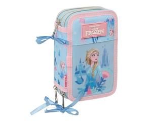 safta La Reine des neiges Ice Magic - Trousse Scolaire avec 37 Outils Inclus, Trousse pour Enfant, idéale pour Les Enfants de 5 à 14 Ans, Confortable et Polyvalente, qualité et résistance, 12,5 x 5,5