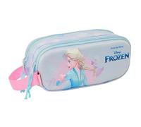 Safta La Reine des Neiges Trousse Double 3D pour Enfant, idéale pour Les Enfants d'âge Scolaire, Confortable et Polyvalente, qualité et résistance, 21 x 6 x 8 cm, Couleur Lilas, Lilas, Estándar,