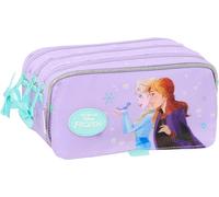 Safta La Reine Spirit Trousse Triple Grande Trousse Pour Enfant, Idéale Pour Les Enfants D'âge Scolaire, Confortable Et Polyvalente, Qualité Et Résistance, 21,5 X 8 X 10 Cm, Lilas, M, Décont[Z2959]