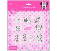 SAFTA | Lot de 10 gommes Disney Minnie Mouse Minty, licence officielle, sous blister, dimensions : 25 x 30 cm