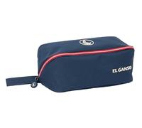 safta M050, Benetton Varsity-Trousse carrée, idéale d'âge Scolaire, Confortable et Polyvalente, qualité et résistance, 22 x 10 x 10 cm, Bleu Marine/Gris Mixte Enfant