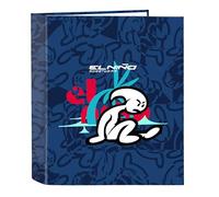 Safta -M657 El Niño Paradise Classeur à 4 anneaux, idéal pour les enfants de différents âges, confortable et polyvalent, qualité et résistance, 27 x 6 x 33 cm, couleur bleu marine, standard (M657)