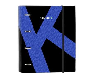 Safta -M666A Kelme Royal-Classeur 4 anneaux de 35 cm avec 100 feuilles A4, idéal pour les enfants de différents âges, confortable et polyvalent, qualité et résistance, 27 x 3,5 x 32 cm, noir, standard
