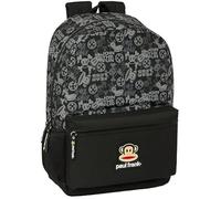 Safta PAUL FRANK JOIN THE FUN - Sac à dos scolaire pour enfants, idéal pour les enfants de différents âges, confortable et polyvalent, qualité et résistance, 30 x 14 x 46 cm, couleur noire, Noir,