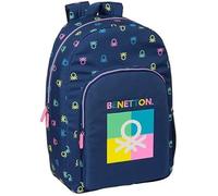 Safta M876 Benetton Pop - Sac à dos d'école, adaptable à la voiture, idéal pour enfants de différents âges, confortable et