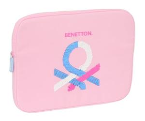Safta M935a Benetton Pink - Housse pour ordinateur portable 15,6", idéale pour les enfants de différents âges, confortable et polyvalente, qualité et résistance, 39,5 x 3,5 x 27,5 cm, rose unisexe