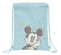 Mickey Mouse Baby - Sac à dos plat junior, idéal pour enfants de différents âges, confortable et polyvalent, qualité et résistance, 26 x 34 cm, couleur bleu clair, bleu clair, Estándar, Décontracté