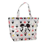 Safta MICKEY MOUSE BEACH - Sac Shopping Bag, Confortable et polyvalent, qualité et résistance, 54 x 17 x 35 cm, Multicolore/transparent, M, Décontracté