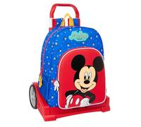 Safta Evolution Mickey Mouse Good Day Wheeled Backpack Bleu
