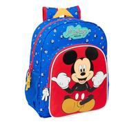 safta Mickey Mouse Good Day - Sac à dos scolaire pour enfant, adaptable au chariot, idéal pour les enfants d'âge scolaire, confortable et polyvalent, qualité et résistance, 32 x 12 x 38 cm, bleu, M,