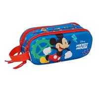 safta Mickey Mouse - Trousse Double 3D, Trousse pour Enfant, idéale pour Les Enfants d'âge Scolaire, Confortable et Polyvalente, qualité et résistance, 21 x 6 x 8 cm