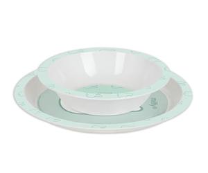 safta Miffy Menthe Set d'assiettes et couverts, assiette, couvert, bébé, initiation, repas confortable et polyvalent, 26 x 9 x 26 cm, couleur menthe, Menthe (menta), Estándar, Décontracté