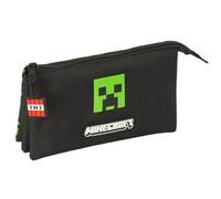 safta Minecraft TNT - Trousse Triple, Trousse pour Enfant, idéale pour Les Enfants d'âge Scolaire, Confortable et Polyvalente, qualité et résistance, 22 x 3 x 12 cm, Multicolore, M, Décontracté
