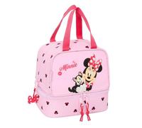 Safta MINNIE MOUSE NAIVE - Porte-goûter, qualité et résistance maximale, porte-repas, loisirs, goûter et petit déjeuner, 20 x 15 x 20 cm, rose clair, M, Décontracté