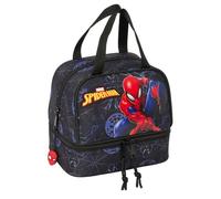 Safta SPIDERMAN ATTACK - Porte-goûter, qualité et résistance maximale, porte-repas, loisirs, goûter et petit déjeuner, 20 x 15 x 20 cm, Noir, M, Décontracté