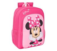 Minnie Mouse Sac à dos scolaire pour enfant, adaptable au chariot, idéal pour les enfants d'âge scolaire, confortable et polyvalent, qualité et résistance, 33 x 14 x 42 cm