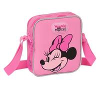 Safta Minnie Mouse Loving Petit sac à bandoulière pour enfant, idéal pour les enfants de 5 à 14 ans, confortable et polyvalent, qualité et résistance, 16 x 4 x 18 cm, couleur rose, rose, Estándar,