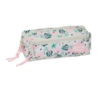 safta Minnie Mouse Minty - Trousse triple petite, trousse pour enfant, idéale pour les enfants d'âge scolaire, confortable et polyvalente, qualité et résistance, 22 x 6 x 8,5 cm