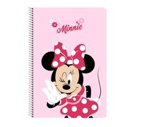 safta MINNIE MOUSE NAIVE - Cahier 80 feuilles, couverture rigide, idéal pour enfants de différents âges, confortable et polyvalent, qualité et résistance, 21,5 x 31 cm, rose clair, M, Décontracté