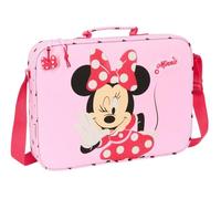 Safta MINNIE MOUSE NAIVE - Portefeuille extrascolaire, porte-tout, bandoulière, confortable et polyvalent, qualité et résistance, 38 x 6 x 28 cm, rose clair, M, Décontracté