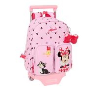 safta Minnie Mouse Naive - Sac à dos pour enfant avec chariot 705, idéal pour enfants de différents âges, confortable et polyvalent, qualité et résistance, 28 x 10 x 34 cm, rose clair, M, Décontracté