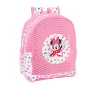 safta Minnie Mouse Sac à dos de plage anti-sable avec poignées, nettoyage facile, idéal pour les enfants de différents âges, confortable et polyvalent, 32 x 12 x 38 cm, rose/multicolore, M