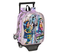 Safta Monster High Best Boos Mini 232 Sac à dos à roulettes Multicolore One Size