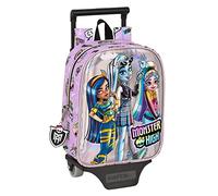 Safta Monster High Best Boos Mini 232 6l 22x27x10 Cm Wheeled Backpack Violet