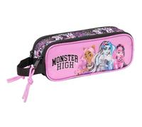 safta Monster High Drama - Trousse Double pour Enfant, idéale pour Les Enfants d'âge Scolaire, Confortable et Polyvalente, qualité et résistance, 21 x 6 x 8 cm, Multicolore, M, Décontracté