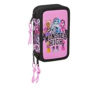 safta Monster High Drama - Trousse Scolaire avec 37 Outils Inclus, Trousse pour Enfant, idéale pour Les Enfants de 5 à 14 Ans, Confortable et Polyvalente, qualité et résistance, 12,5 x 5,5 x 19,5 cm,