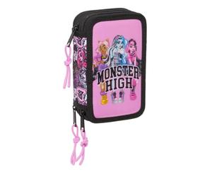 safta Monster High Drama - Trousse Scolaire avec 37 Outils Inclus, Trousse pour Enfant, idéale pour Les Enfants de 5 à 14 Ans, Confortable et Polyvalente, qualité et résistance, 12,5 x 5,5 x 19,5 cm,