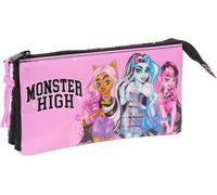 Safta Monster High Drama - Trousse Triple, Trousse Pour Enfant, Idéale Pour Les Enfants D'âge Scolaire, Confortable Et Polyvalente, Qualité Et Résistance, 22 X 3 X 12 Cm, Multicolore, M, Déc[Z635]