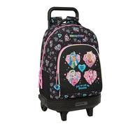 safta Monster High - Grand Sac à Dos à roulettes, Compact, Amovible, idéal pour Enfants de différents âges, Confortable et Polyvalent, qualité et résistance, 33 x 22 x 45 cm