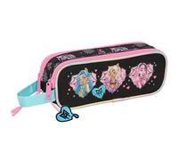 safta Monster High - Trousse double pour enfant, idéale pour les enfants d'âge scolaire, confortable et polyvalente, qualité et résistance, 21 x 6 x 8 cm