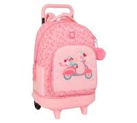 safta Moos Passion - Grand Sac à Dos à roulettes, Compact, Amovible, idéal pour Les Enfants de différents âges, Confortable et Polyvalent, qualité et résistance, 33 x 22 x 45 cm, Multicolore, M,
