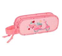 safta Moos Passion - Trousse Double en Tissu Recyclable, Trousse pour Enfant, idéale pour Les Enfants d'âge Scolaire, Confortable et Polyvalente, qualité et résistance, 21 x 6 x 8 cm, Multicolore, M,
