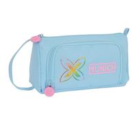 Safta MUNICH AZUL CAPRI - Trousse avec poche amovible remplie, trousse pour enfant, idéale pour les enfants d'âge scolaire, confortable et polyvalente, qualité et résistance, 20 x 8,5 x 11 cm,