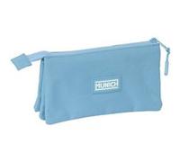 Safta - Trousse triple Munich Basic - Idéale pour enfants d'âge scolaire - Bleu - 22 x 3 x 12 cm