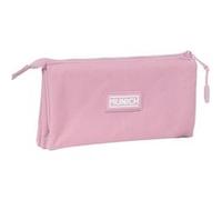safta Munich Basic Trousse Triple pour Enfants, idéale pour Les Enfants d'âge Scolaire, Confortable et Polyvalente, qualité et résistance, 22 x 3 x 12 cm, Rose, Rose, Estándar, Décontracté