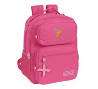 Safta MUNICH FRESA - Sac à dos pour ordinateur portable 14,1", idéal pour les jeunes de différents âges, confortable et polyvalent, qualité et résistance, 33 x 16 x 42 cm, couleur, Rose fraise,