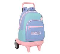 Safta MUNICH Mellow - Grand sac à dos à roulettes, compact évolution, amovible, idéal pour les enfants de différents âges, confortable et polyvalent, qualité et résistance, 33 x 22 x 45 cm, Bleu/bleu