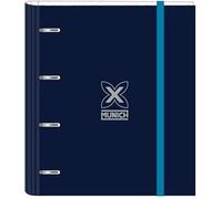 Safta Munich Nautic Classeur 4 Anneaux De 35 Cm Avec 100 Feuilles A4, Idéal Pour Enfants De Différents Âges, Confortable Et