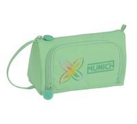 Safta Munich PISTACHO Trousse avec Poche Amovible remplie pour Enfants, idéale pour Les Enfants d'âge Scolaire, Confortable et Polyvalente, qualité et résistance, 20 x 8,5 x 11 cm, Couleur, Vert