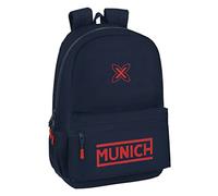 Safta MUNICH Sac à dos scolaire pour enfants de différents âges, confortable et polyvalent, qualité et résistance, 30 x 14 x 46 cm, Bleu marine, bleu marine, Estándar, Décontracté