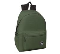 safta MUNICH TEEN - Sac à dos pour ordinateur portable 14,1", idéal pour les jeunes de différents âges, confortable et polyvalent, qualité et résistance, 31 x 13 x 43 cm, vert kaki, Vert kaki,