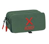 safta Munich Trousse Triple Big, étui pour Enfants, idéal pour Les Enfants de 5 à 14 Ans, Confortable et Polyvalent, qualité et résistance, 21,5 x 8 x 10 cm, Vert, Vert, Estándar, décontracté