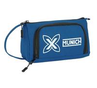 Safta MUNICH ULTRAMAR Trousse avec poche amovible remplie pour enfants, idéale pour les enfants d'âge scolaire, confortable et polyvalente, qualité et résistance, 20 x 8,5 x 11 cm, couleur, Bleu (Azul