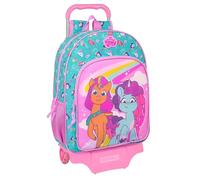 Safta MY LITTLE PONY MAGIC - Grand sac à dos scolaire avec chariot, sac à dos enfant, adaptable au chariot, idéal pour les enfants d'âge scolaire, confortable et polyvalent, 33 x 15 x 42 cm,
